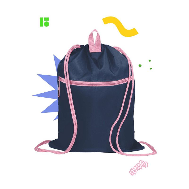 Мешок для обуви 1 отделение Berlingo "Be cool", 400*480мм, расширяющееся дно, светоотражающая лента, карман на молнии 