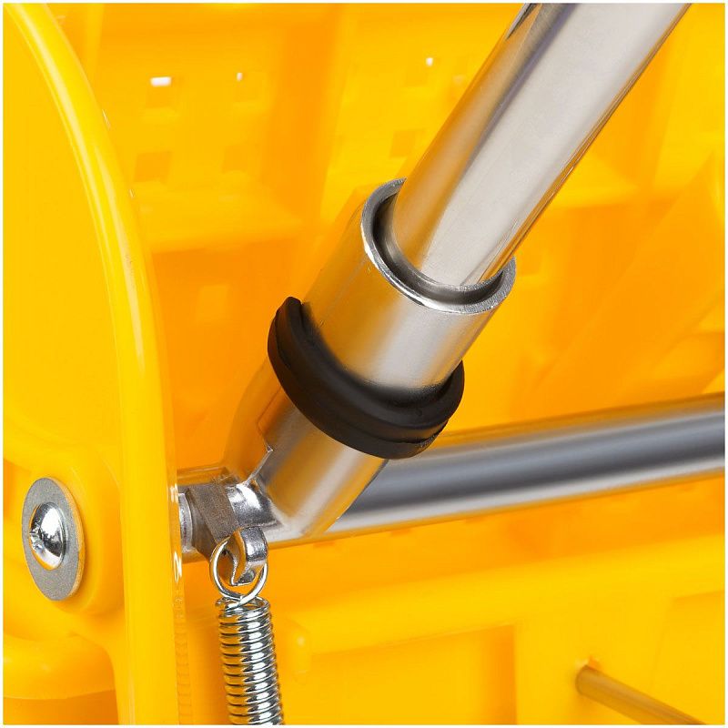 Тележка уборочная-ведро OfficeClean Professional, 2 секции, 20л, прямоугол., механич. отжим, желтая