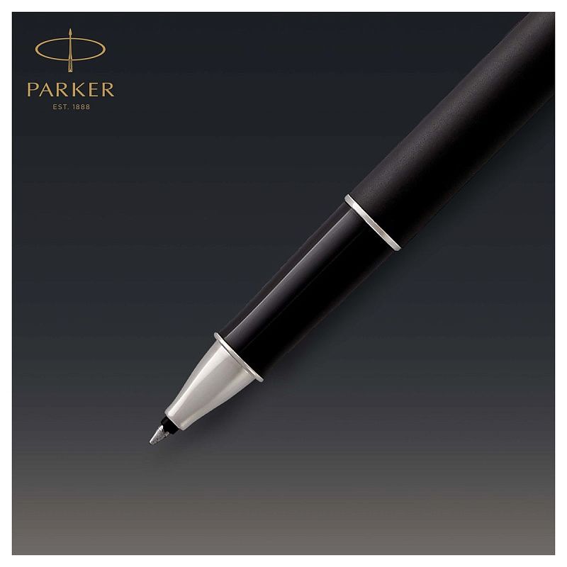 Ручка-роллер Parker "Sonnet Matte Black CT" черная, 0,8мм, подарочная упаковка 