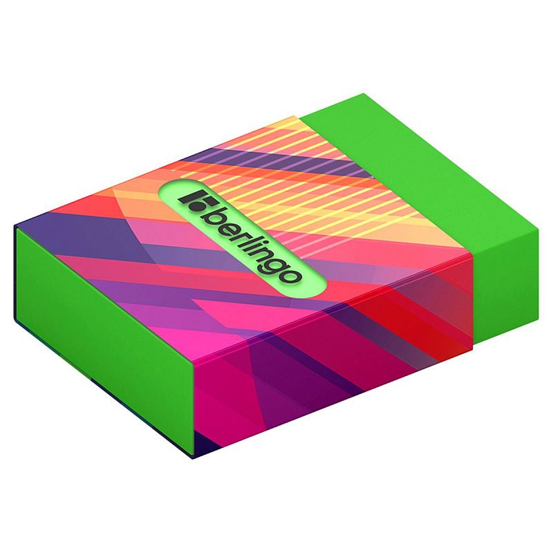 Ластик Berlingo "Glitch", Eco-PVC, пластиковый держатель с печатью, 45*32*11мм 
