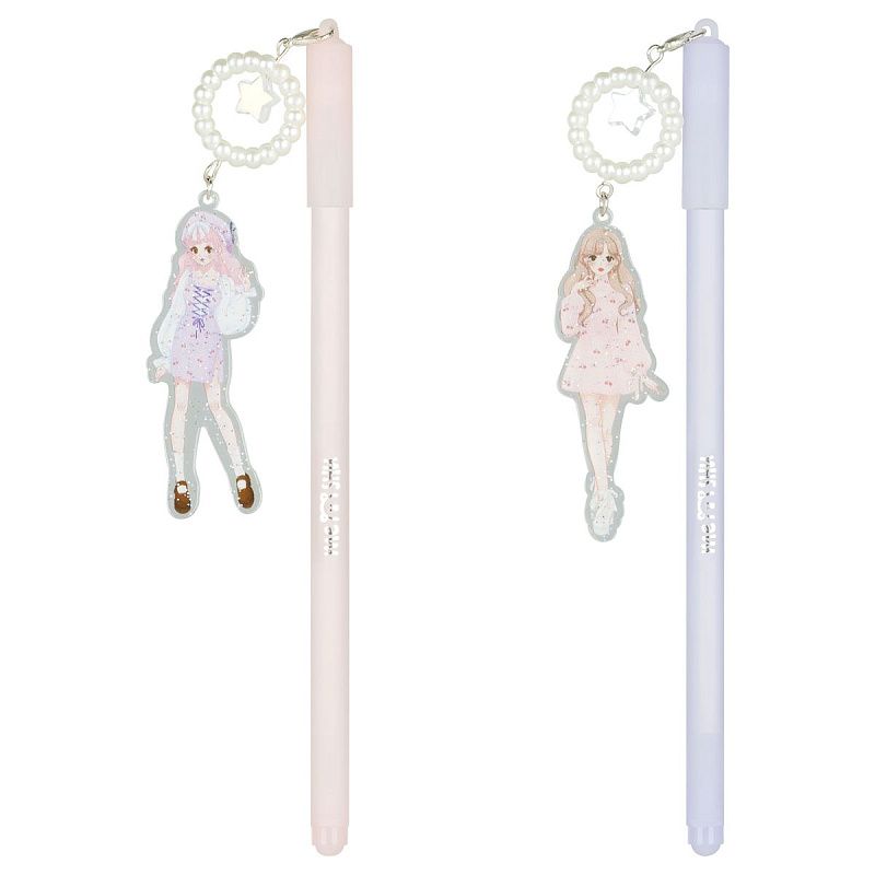 Ручка шариковая MESHU "Girls" синяя, 0,5мм, корпус ассорти 