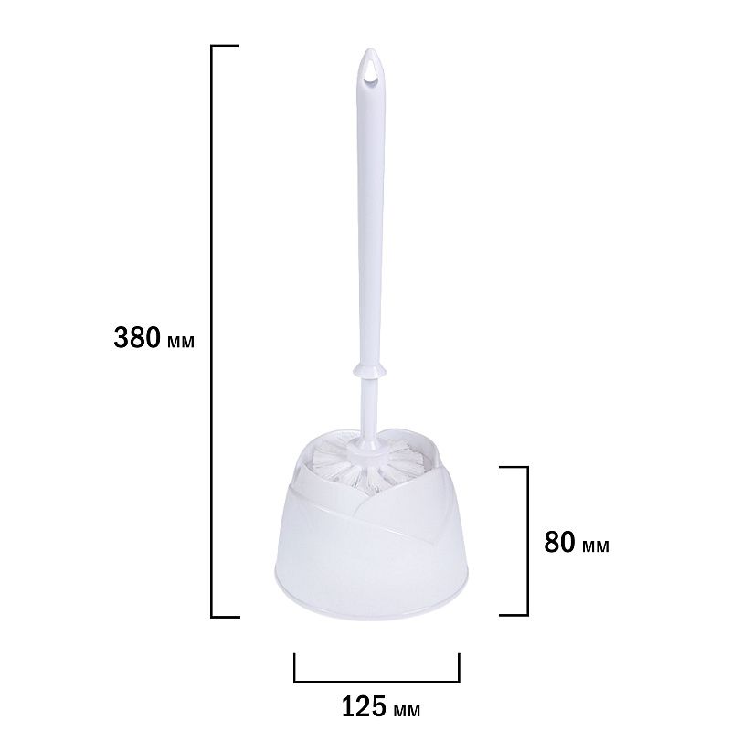 Ерш для унитаза OfficeClean, с подставкой, пластик, белый
