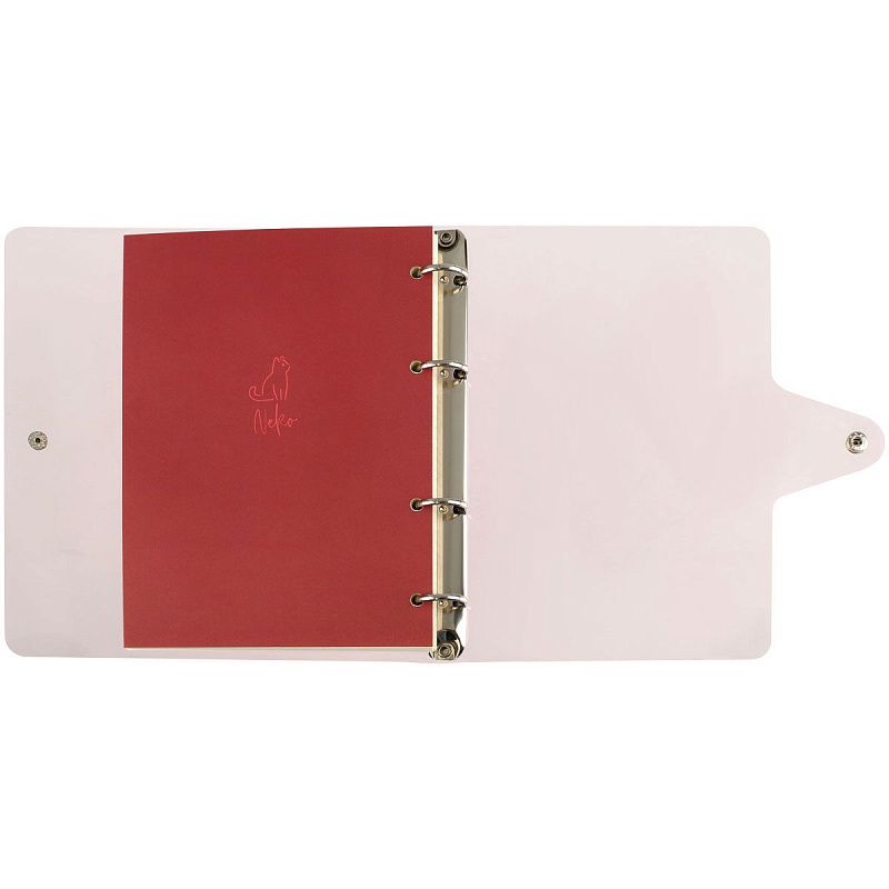 Тетрадь на кольцах 120л., А5, клетка MESHU "Neko", с пластиковой обложкой