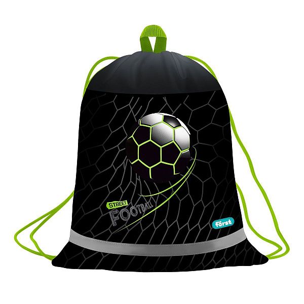 Мешок для обуви 1 отделение Först "Street Football", 360*460мм, вентиляционная сеточка, светоотражающая полоса