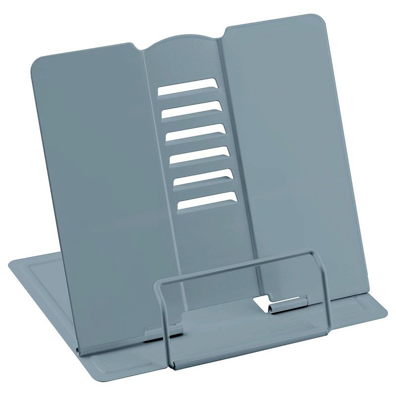 Подставка для книг СТАММ, металлическая, регулируемый угол наклона, серая
