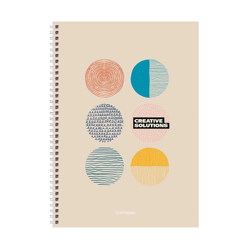 Тетрадь 80л., А4, клетка, на гребне BG "Creative solutions"