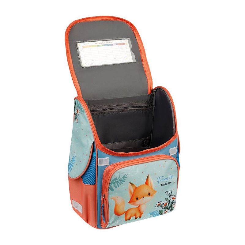 Ранец ArtSpace Junior "Foxy" 37*28*21см, 1 отделение, 3 кармана, анатомическая спинка 