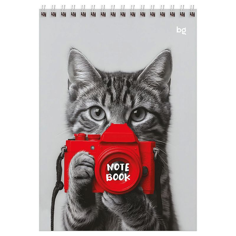 Блокнот А5 60л. на гребне BG "Pet and red", твердая подложка