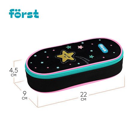Пенал корпусный 1 отделение, 220*90*45 Först "Stars", полиэстер 