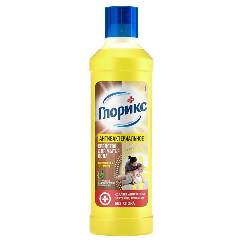 Средство для мытья полов Glorix "Лимонная энергия", 1л 