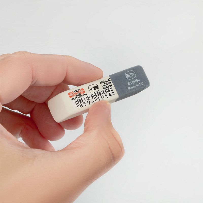 Ластик Koh-I-Noor "Sanpearl" 60, скошенный, комбинированный, натуральный каучук, 57*14*8мм 