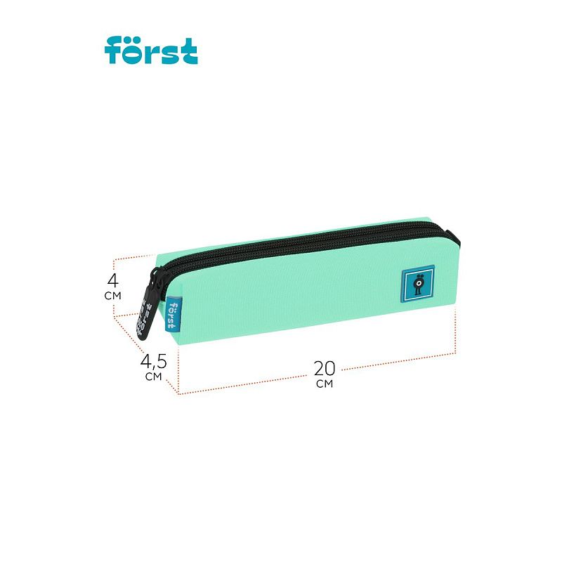 УЦЕНКА - Пенал мягкий 2 отделения, 200*40*45 Först "Mint ice-cream", полиэстер (осн 352115) 