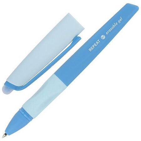 Ручка стираемая гелевая с эргономичным грипом BRAUBERG REPEAT COLOR, СИНЯЯ, ассорти, узел 0,7 мм, линия письма 0,5 мм,144072 
