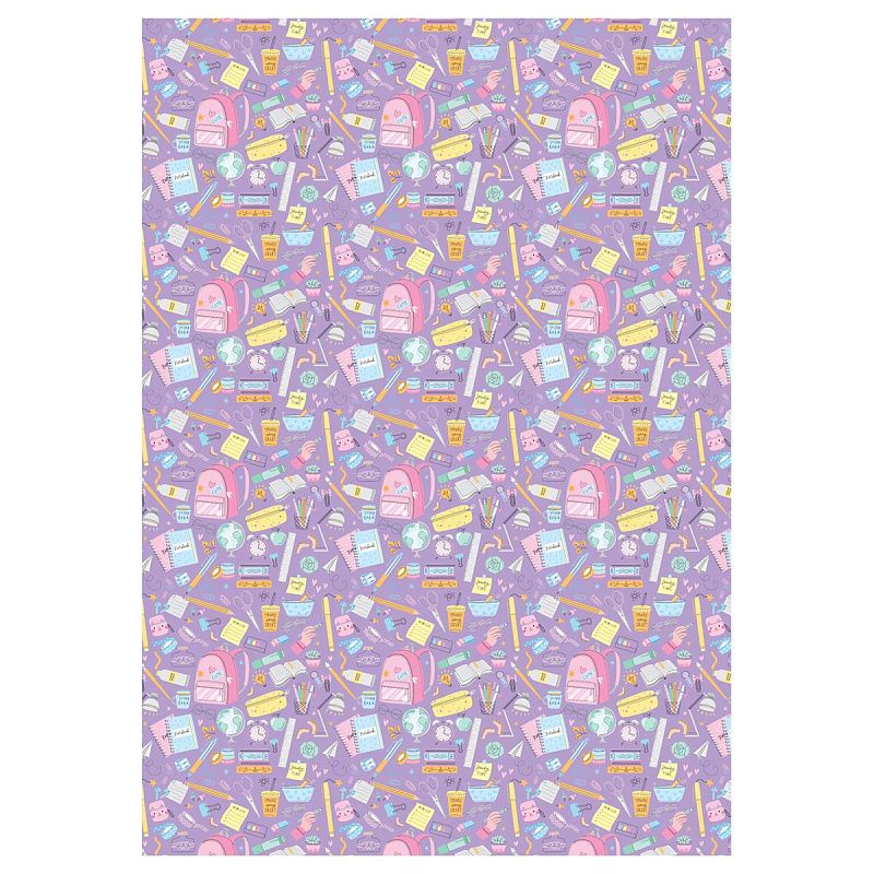 Упаковочная бумага глянц. 70*100см, MESHU "Stylish", 80 г/м2, ассорти, 5 дизайнов