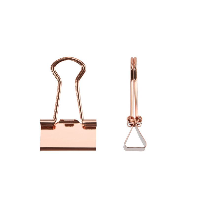 Зажимы для бумаг 19мм, MESHU "Rose Gold", 10шт., ассорти, пакет с замком зип лок, европодвес