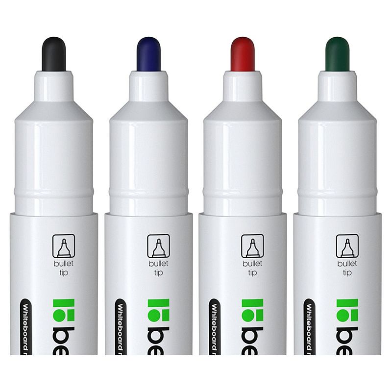 Набор маркеров для белых досок Berlingo "Uniline WB200" 04цв., пулевидный, 2мм, блистер 