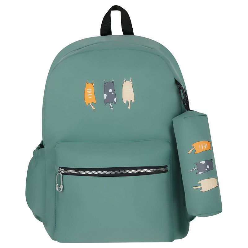 Рюкзак MESHU "Сats", 43*30*13см, 1 отделение, 3 кармана, уплотненная спинка, в комплекте пенал 19,5*4,5см 