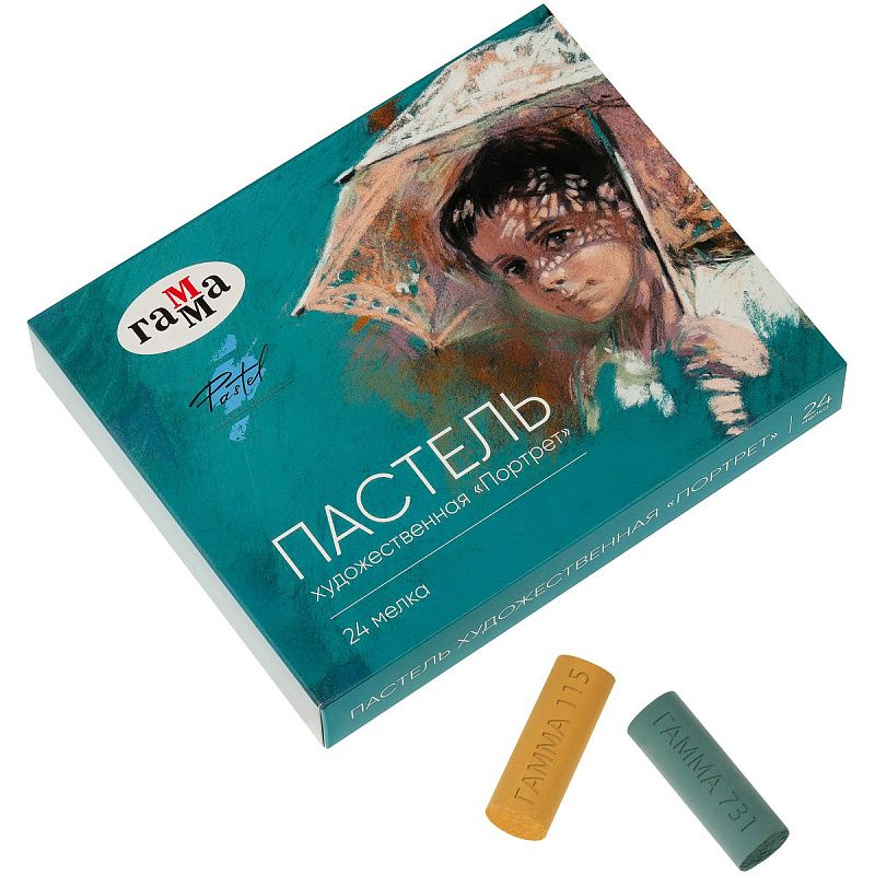 Пастель художественная Гамма, 24 цвета, "Портрет", картон.упак.