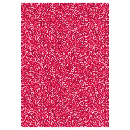 Упаковочная бумага глянц. 70*100см, MESHU "Love", 80 г/м2, ассорти, 4 дизайна