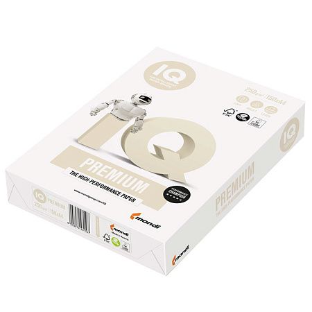 Бумага IQ "Premium" А4, 250г/м2, 150л., 172%