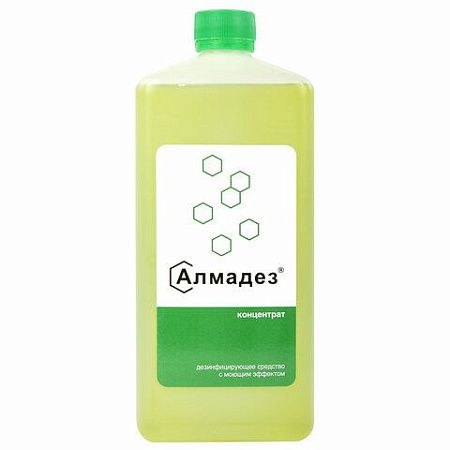 Средство дезинфицирующее 1 л АЛМАДЕЗ, с моющим эффектом, концентрат, крышка, АЛ-402 