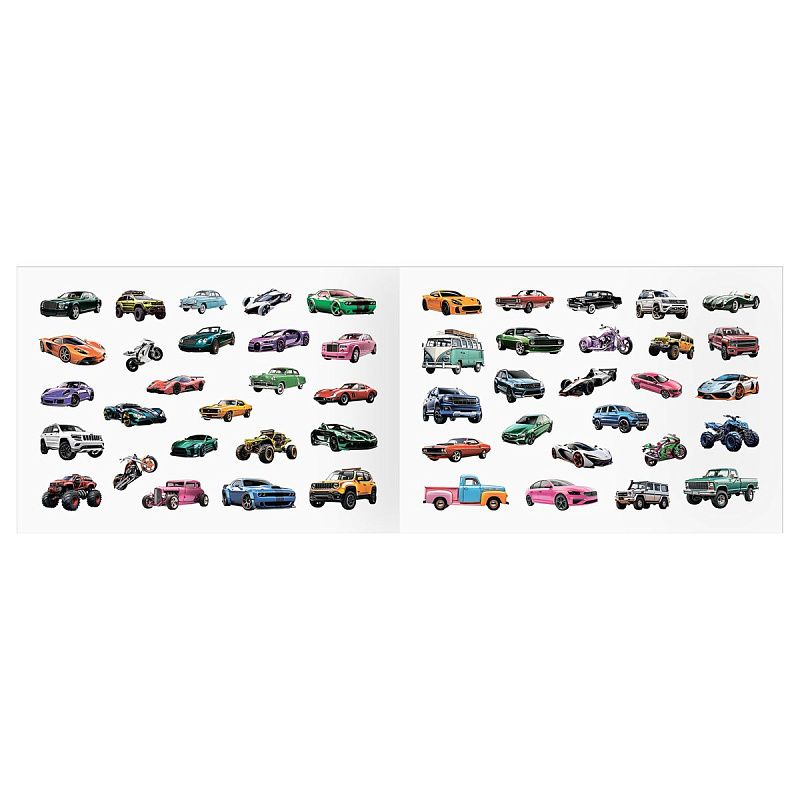 Альбом с наклейками ТРИ СОВЫ "100 наклеек. Автомобили", А5, 100шт.