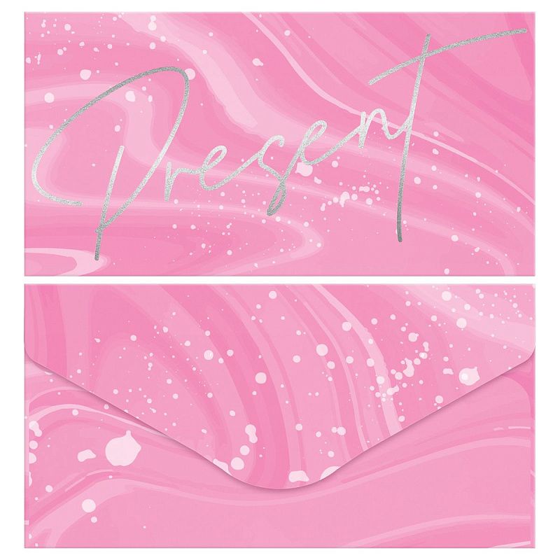 Конверт для денег MESHU "Present" 85*164мм, матовая ламинация, фольга, 3 дизайна