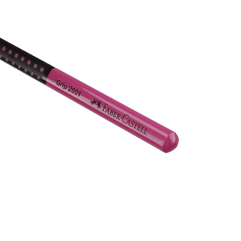 Карандаш ч/г Faber-Castell "Grip 2001 Two Tone", HВ, заточен., черный/розовый 