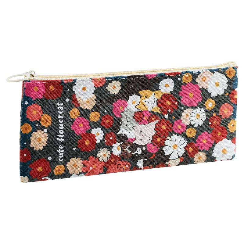 Пенал мягкий 200*100 MESHU "Flowers", искусственная кожа 