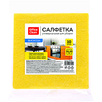 Салфетки для уборки OfficeClean, набор 10шт., вискоза, 30*30см, ассорти