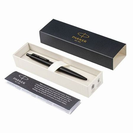 Ручка шариковая PARKER "Jotter XL Monochrome Black BT", корпус черный, нержавеющая сталь, синяя, 2122753 
