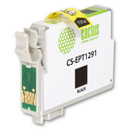 Картридж струйный CACTUS (CS-EPT1291) для EPSON Stylus B42WD/BX305W/BX625WD, черный 