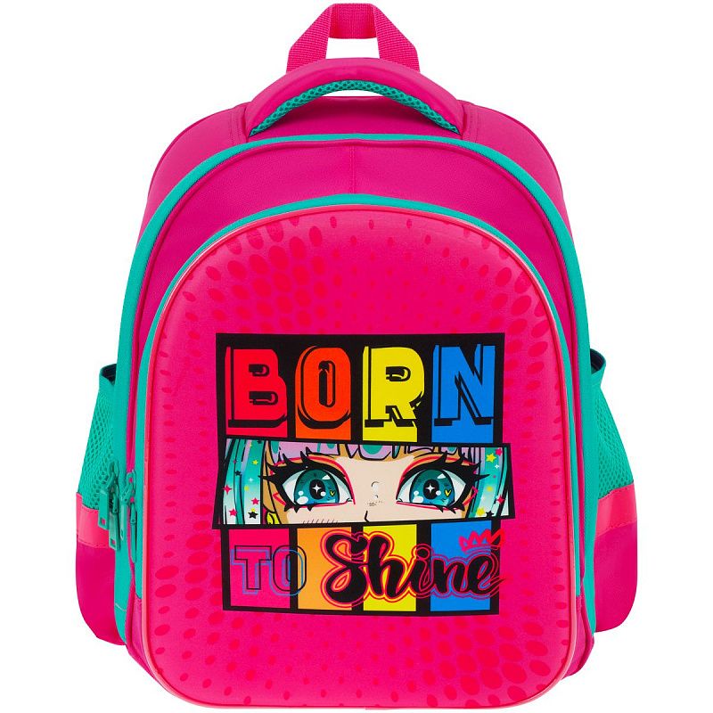 Ранец ArtSpace School Friend Light "Born to Shine" 35*29*12см, 2 отделения, 2 кармана, анатомическая спинка 