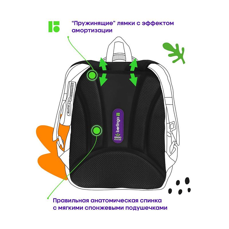 Ранец Berlingo Expert Plus "Space world" 38*29*15см, 2 отделения, 2 кармана, анатомическая спинка 