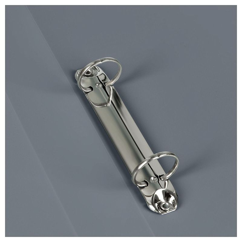 Папка на 2 кольцах СТАММ А4, 40мм, 500мкм, пластик, серая 