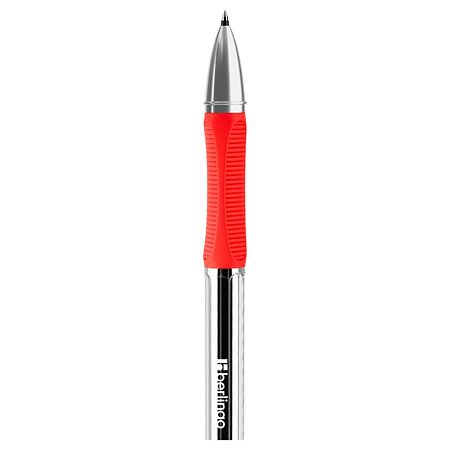 Ручка гелевая Berlingo "Tribase Gel grip" красная, 0,5мм, грип 