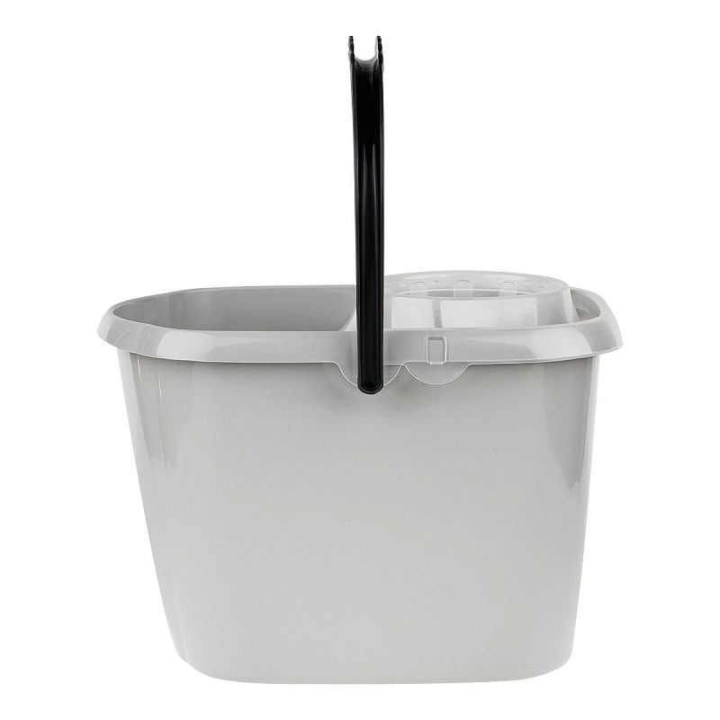 Ведро пластиковое OfficeClean с отжимом, прямоугольное, серое, 12л