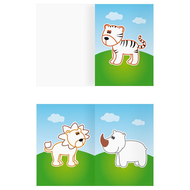 Раскраска с цв. фоном А5,  8 стр., ТРИ СОВЫ  "Для малышей. Выпуск 2"