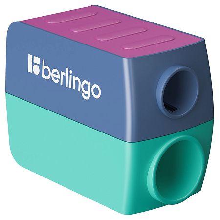 Точилка пластиковая Berlingo "ColorShift" 2 отверстия, контейнер, ассорти, туба 