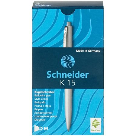 Ручка шариковая автоматическая Schneider "K15" синяя, 1,0мм, корпус белый, ш/к 