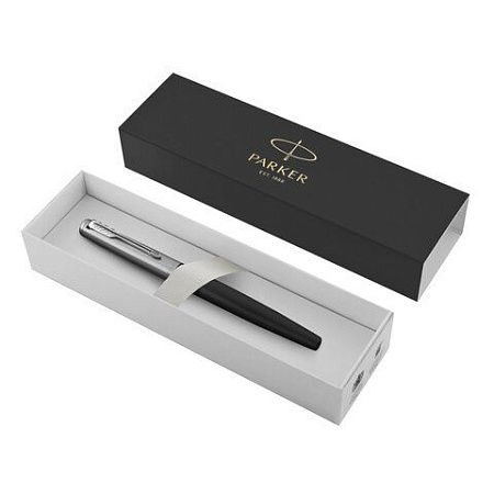 Ручка перьевая PARKER "Jotter Bond Street Black CT", черный, детали нержавеющая сталь, синяя, 2030947 