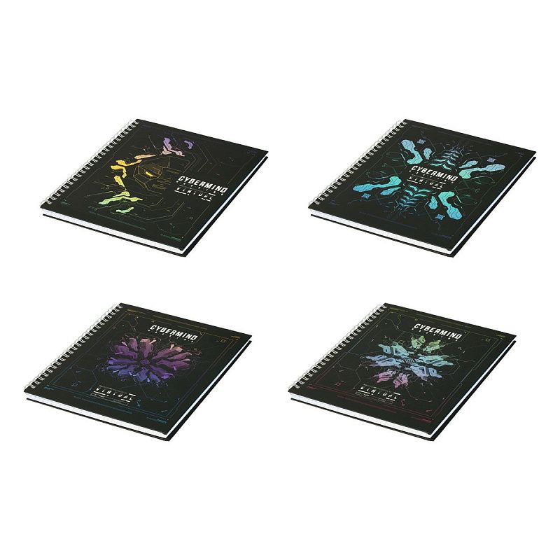 Тетрадь 80л., А5, клетка на гребне BG "Virtual", матовая ламинация, твердая обложка