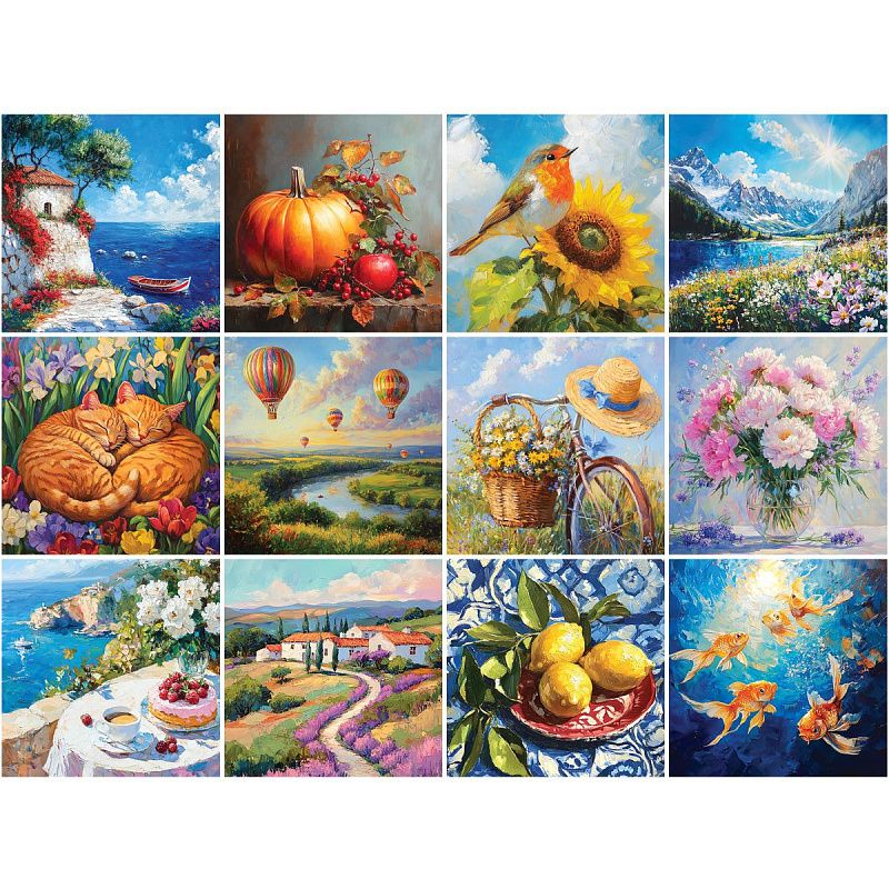 Календарь настенный перекидной на скрепке, 290*290 мм 12л. BG "Живопись", 2026г.