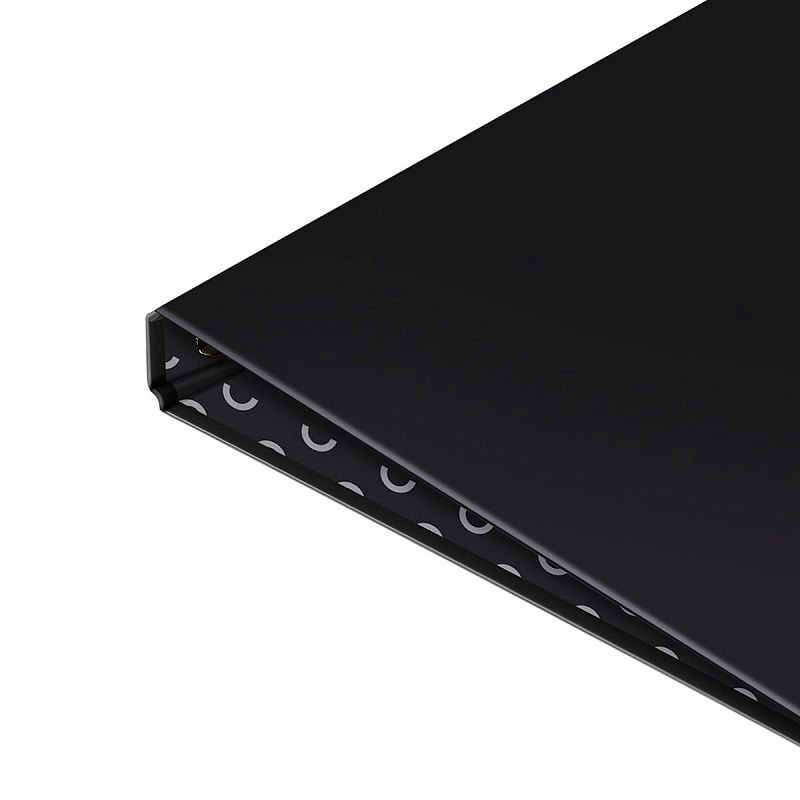 Папка-портфолио 7БЦ А4 BG, на 4 кольцах, для школьника "Черный", 20 файлов 