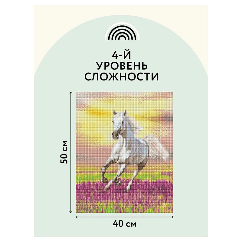 Алмазная мозаика ТРИ СОВЫ "Свобода", 40*50см, холст, картонная коробка с пластиковой ручкой