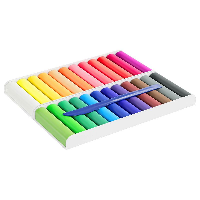 Пластилин восковой мягкий Гамма "Пчелка", 24 цвета, 288г, со стеком, картон. упаковка