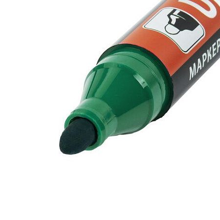 Маркер перманентный ULTRA MARKER, ЗЕЛЕНЫЙ, 3,5 мм, с клипом, BRAUBERG, 152207 