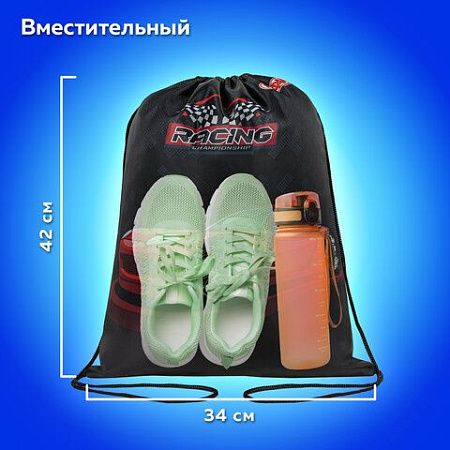 Мешок для обуви ПИФАГОР, 1 отделение, 42х34 см, "Rocket car", 271605 
