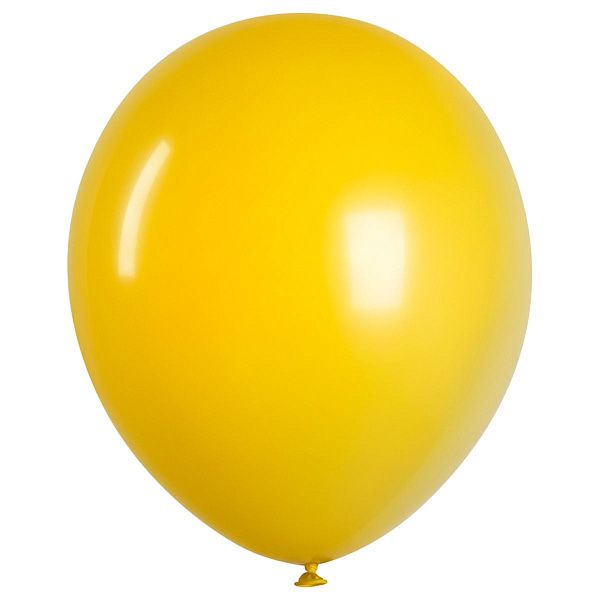 Воздушные шары,  50шт., М12/30см, MESHU, пастель, желтый