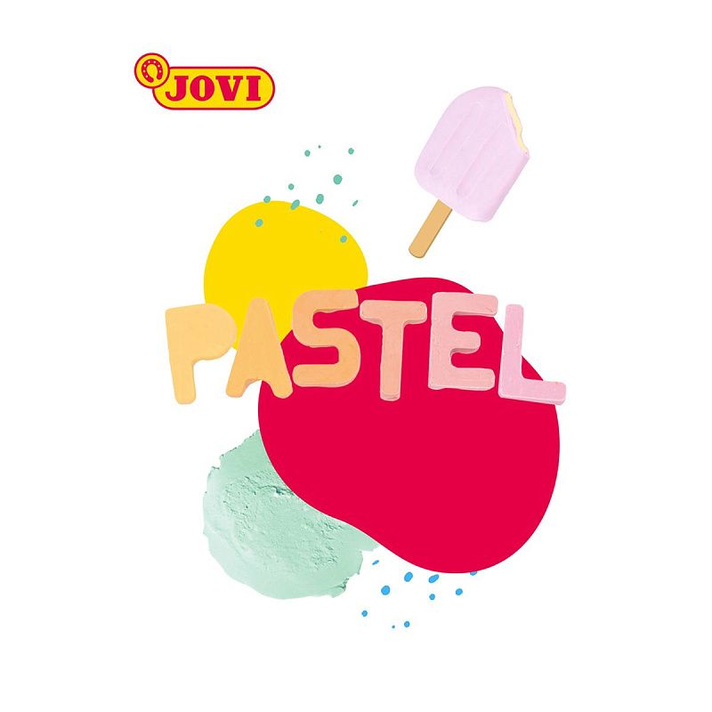 Пластилин JOVI, 6 пастельных цветов, 300г, растительный, картон